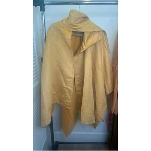 Elegant Tan Wrap Shawl + Black Dress Outfit